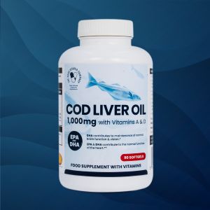 Cod Liver Oil 1000mg: 90 softgels