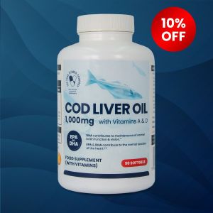 Cod Liver Oil 1000mg: 90 softgels