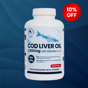 Cod Liver Oil 1000mg: 90 softgels