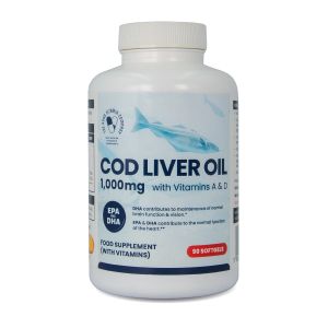 Cod Liver Oil 1000mg: 90 softgels