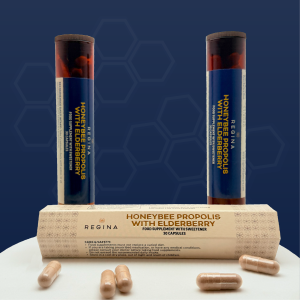 Regina Honeybee Propolis with Elderberry: 60 Capsules 